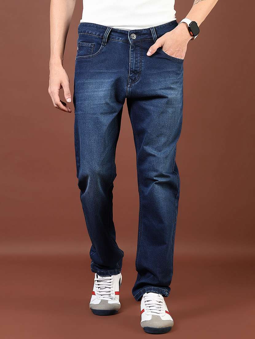 men washed mid rise full length denim jeans - 21855262 -  Standard Image - 1