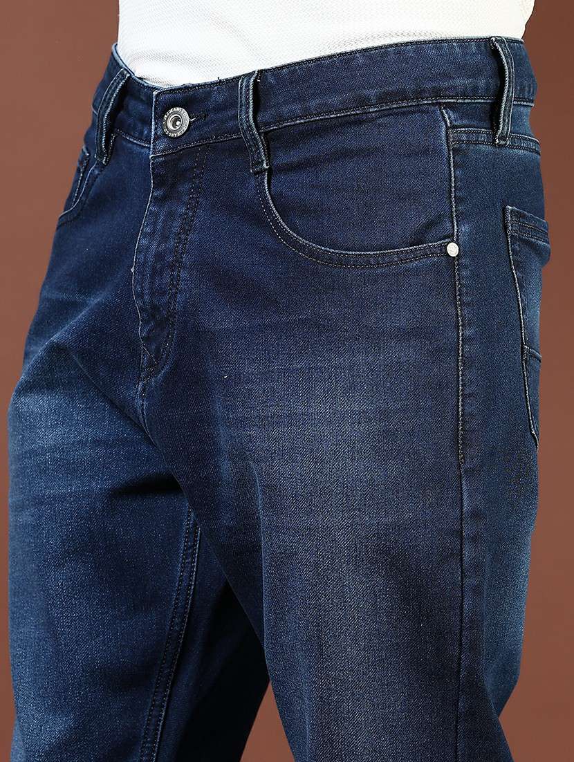 men washed mid rise full length denim jeans - 21855262 -  Standard Image - 4