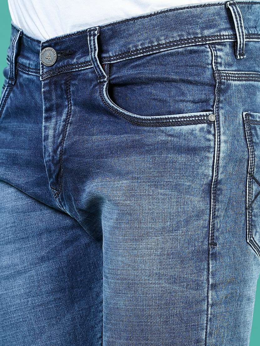 men washed mid rise full length denim jeans - 21855273 -  Standard Image - 4