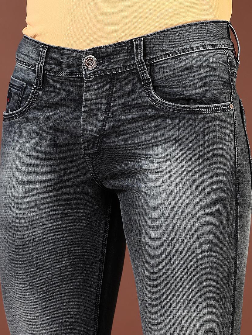 men washed mid rise full length denim jeans - 21855278 - Standard Image - 4
