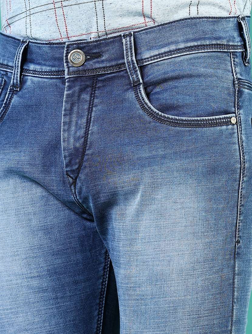 men washed mid rise full length denim jeans - 21855286 - Standard Image - 4