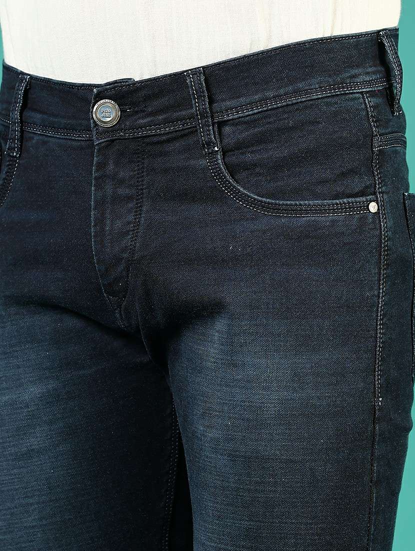 men washed mid rise full length denim jeans - 21855287 -  Standard Image - 4