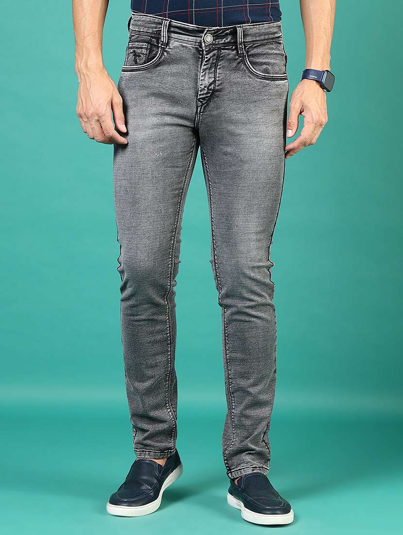 men washed mid rise full length denim jeans - 21855288 -  Standard Image - 1