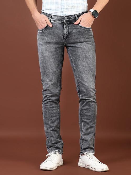 men washed mid rise full length denim jeans - 21855289 -  Standard Image - 0