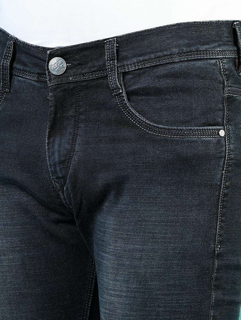 men washed mid rise full length denim jeans - 21855290 -  Standard Image - 4