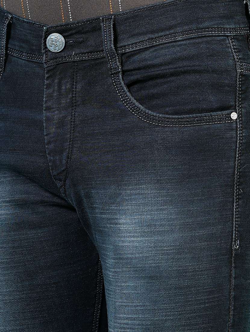 men washed mid rise full length denim jeans - 21855294 -  Standard Image - 4