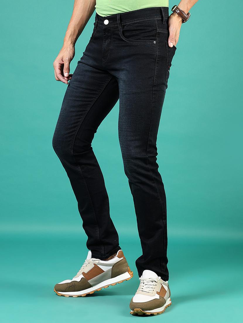 men washed mid rise full length denim jeans - 21855301 - Standard Image - 1