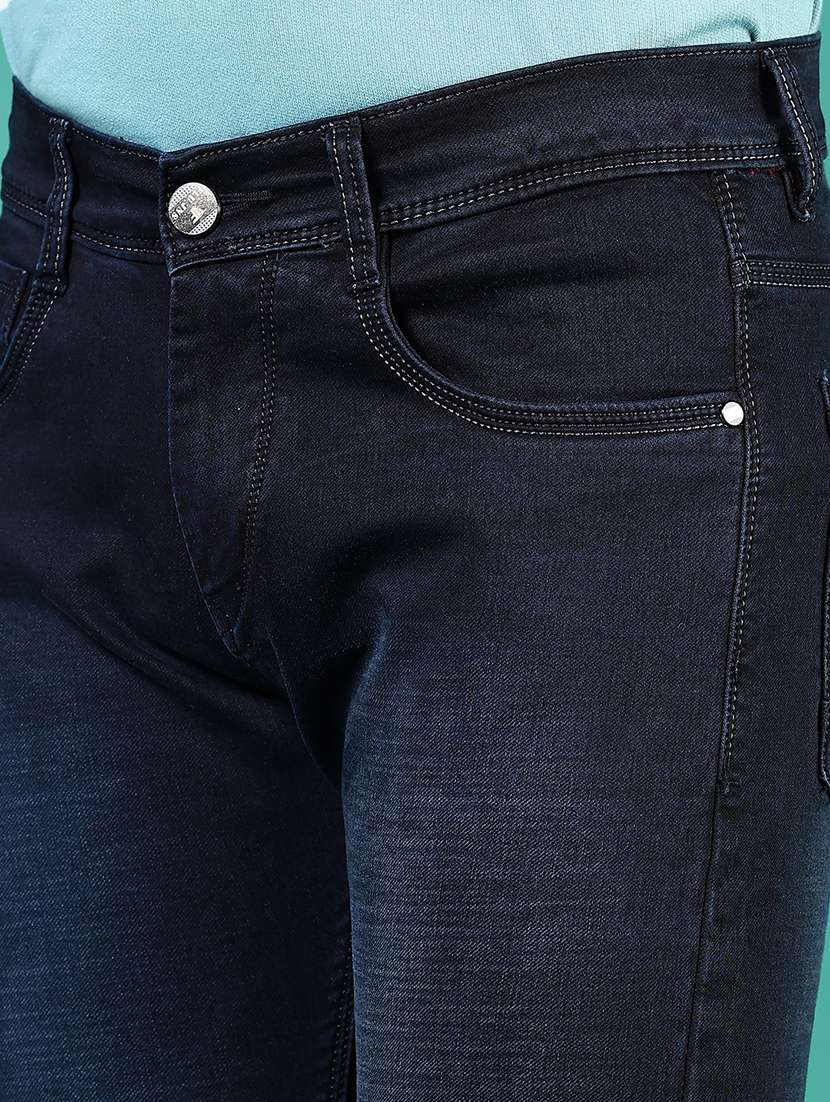 men washed mid rise full length denim jeans - 21855303 - Standard Image - 4