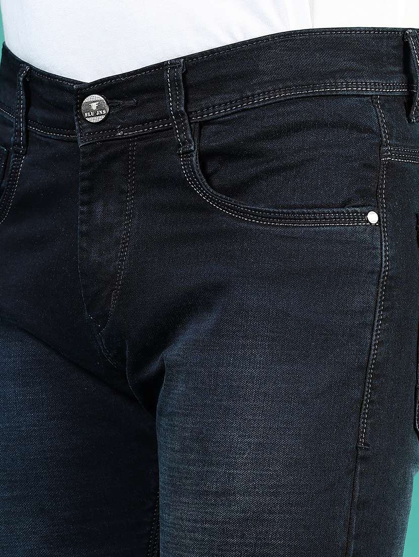 men washed mid rise full length denim jeans - 21855304 -  Standard Image - 4