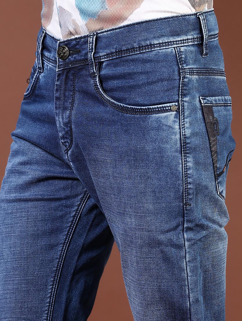 men washed mid rise full length denim jeans - 21855307 - Standard Image - 4