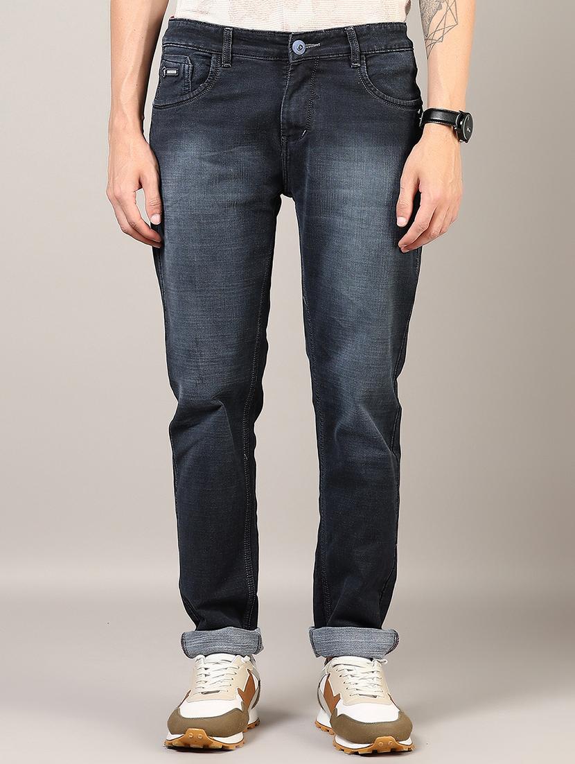 men washed mid rise full length denim jeans - 21855313 -  Zoom Image - 0