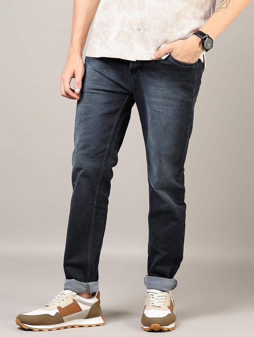 men washed mid rise full length denim jeans - 21855313 -  Standard Image - 1