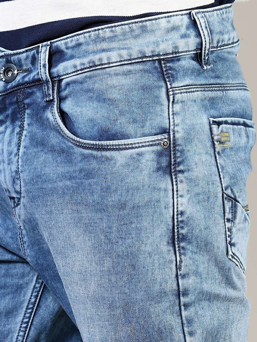 men washed mid rise full length denim jeans - 21855319 -  Standard Image - 4