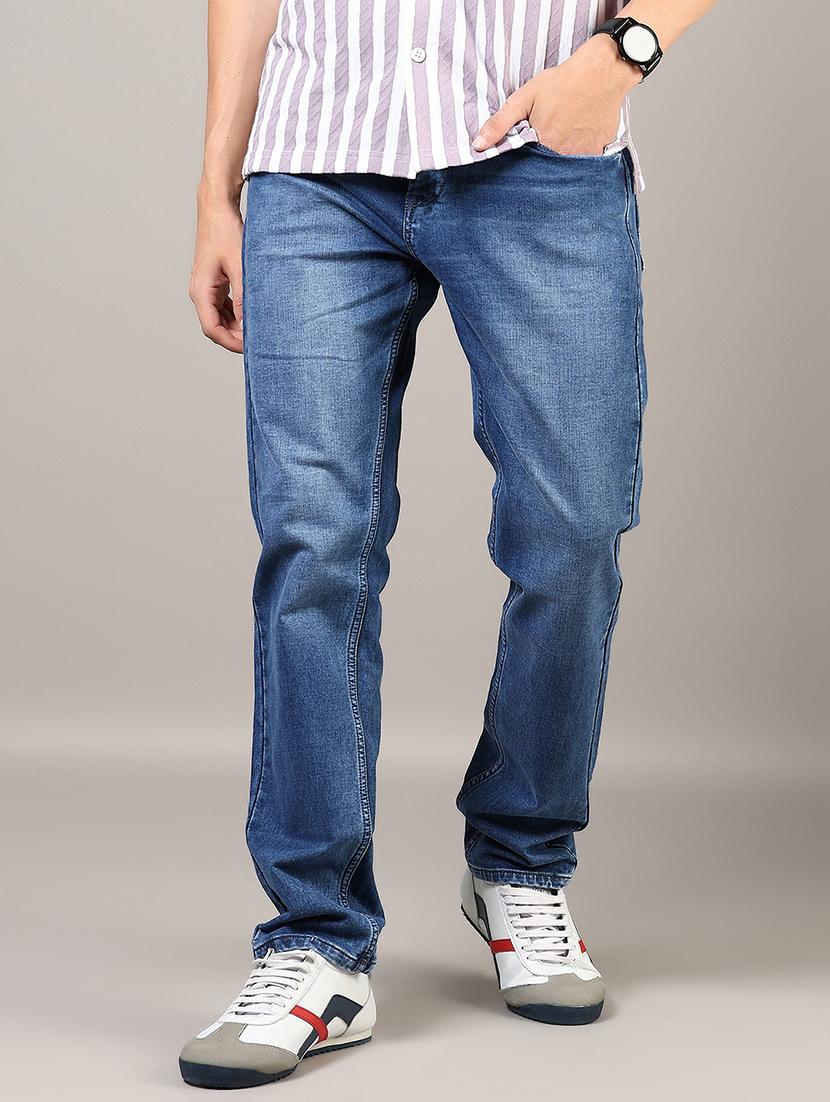 men washed mid rise full length denim jeans - 21855320 - Standard Image - 1