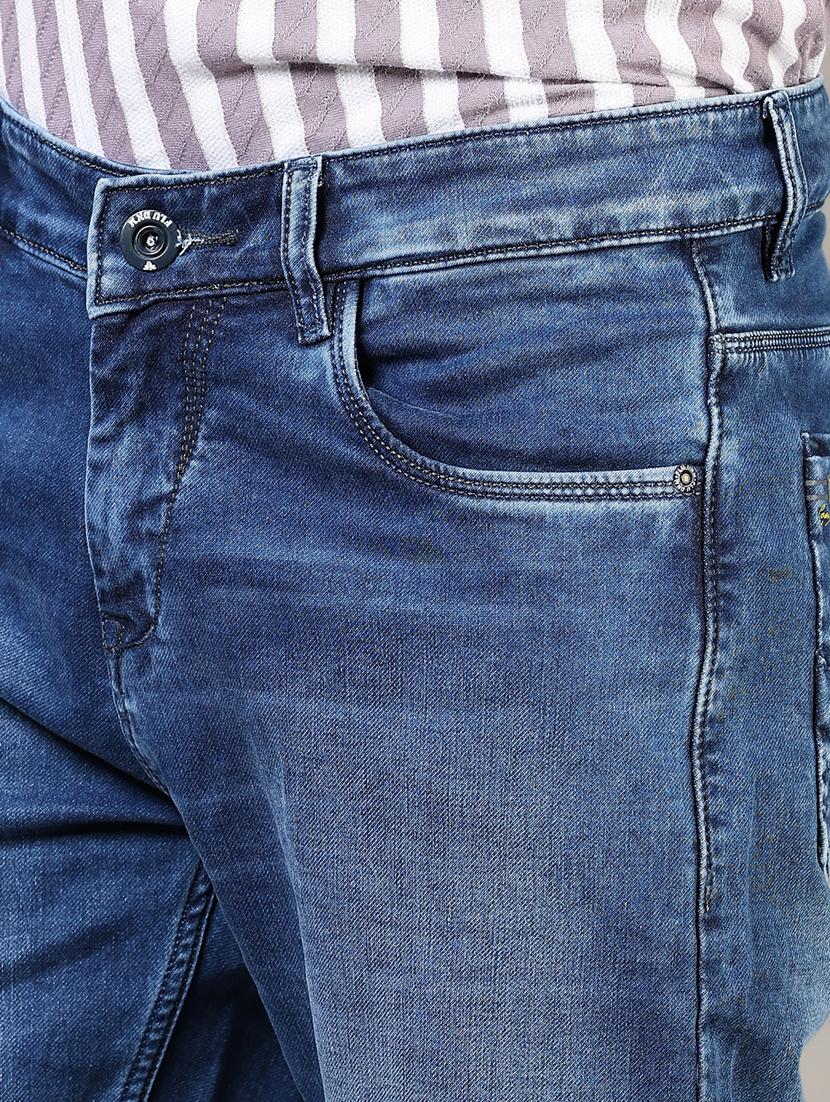 men washed mid rise full length denim jeans - 21855320 - Standard Image - 4