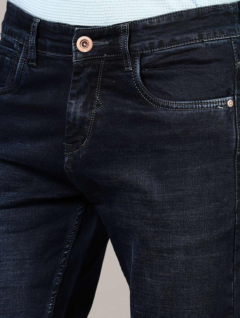 men washed mid rise full length denim jeans - 21855321 - Standard Image - 4
