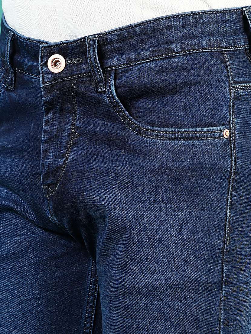 men washed mid rise full length denim jeans - 21855323 -  Standard Image - 4