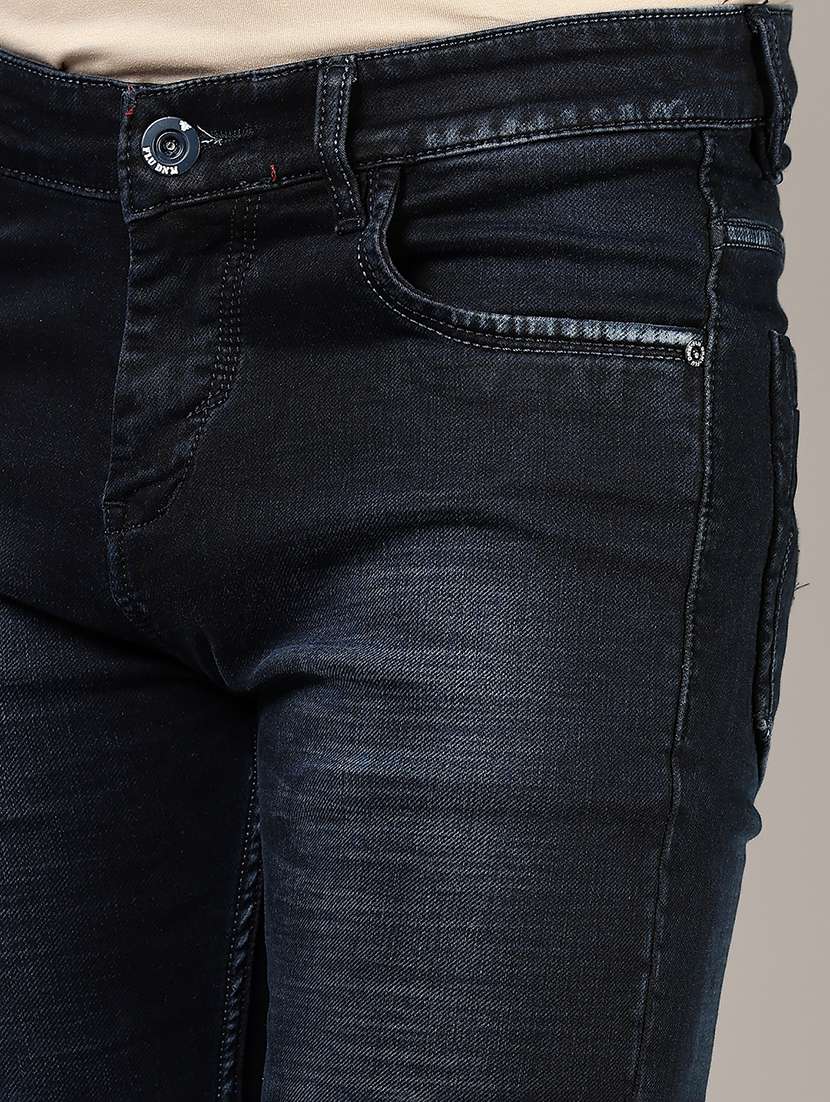 men washed mid rise full length denim jeans - 21855325 -  Standard Image - 4