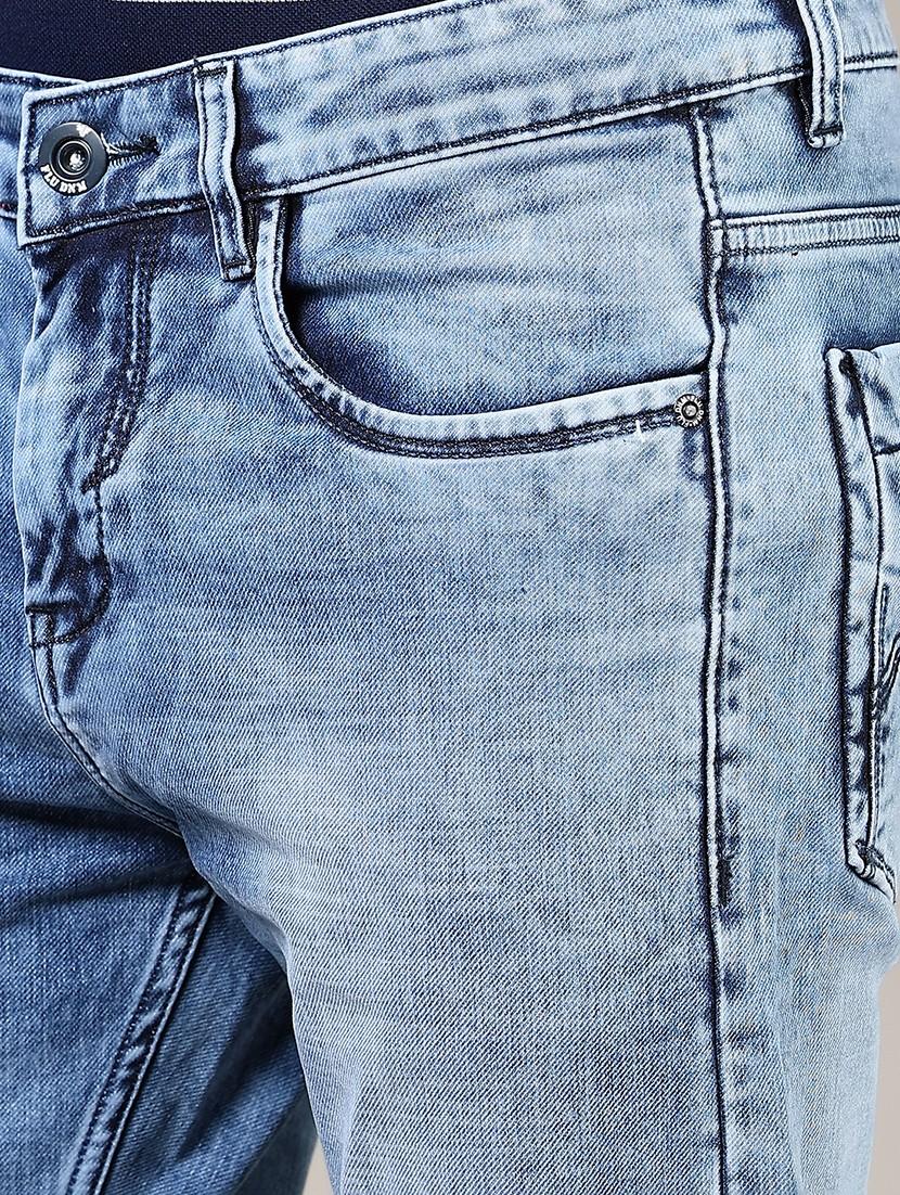 men washed mid rise full length denim jeans - 21855328 - Standard Image - 4