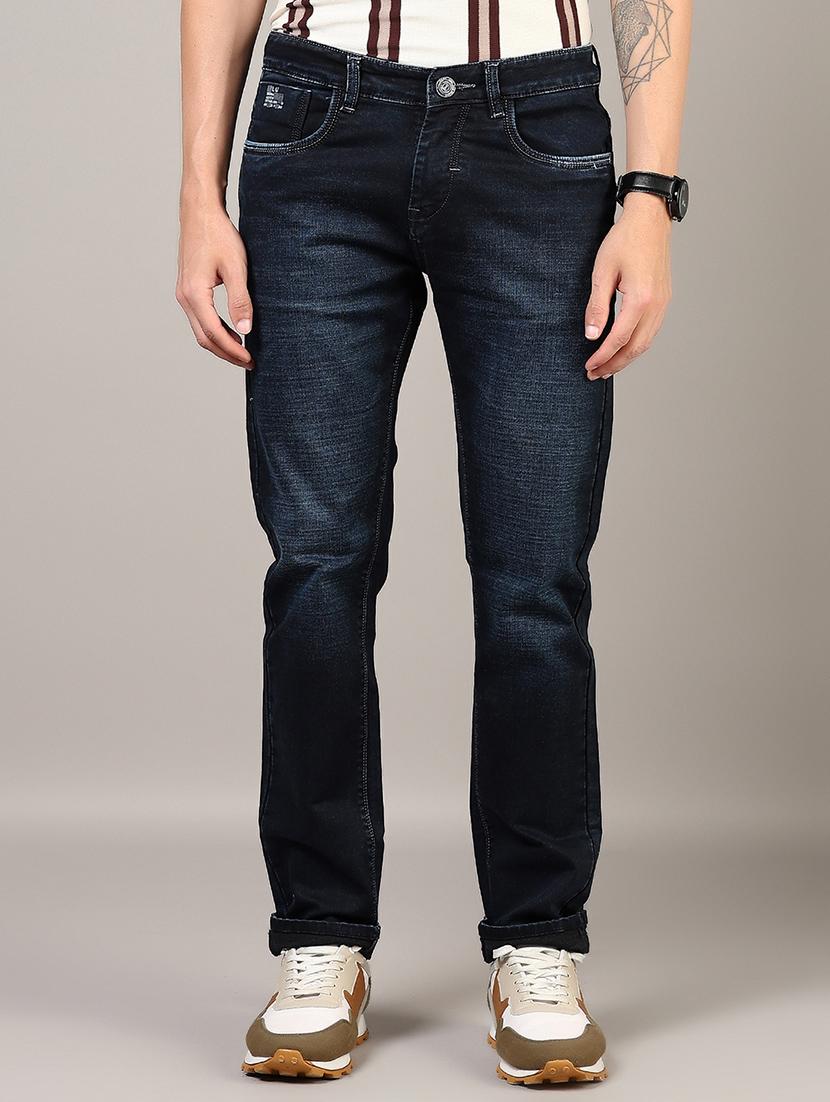 men washed mid rise full length denim jeans - 21855329 -  Zoom Image - 0