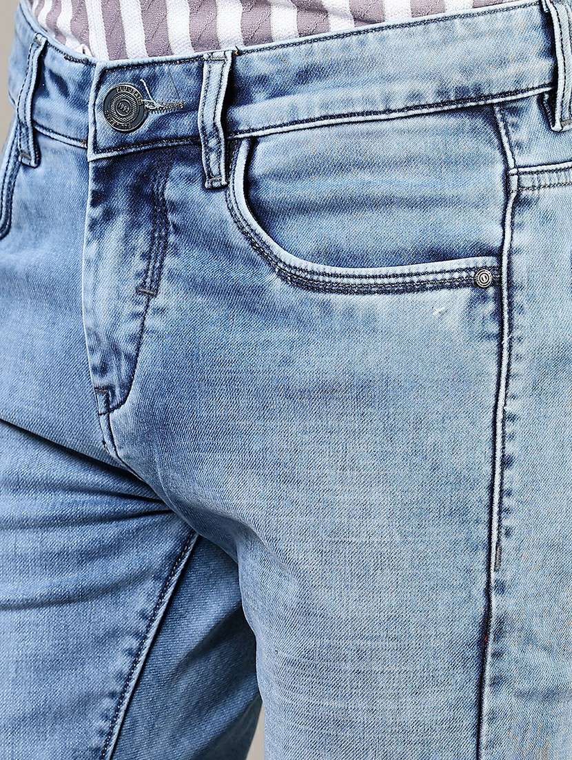 men washed mid rise full length denim jeans - 21855332 -  Standard Image - 4