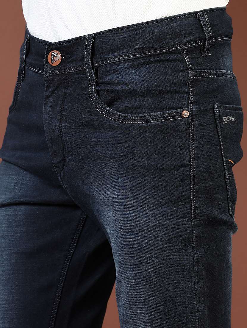 men washed mid rise full length denim jeans - 21855343 - Standard Image - 4