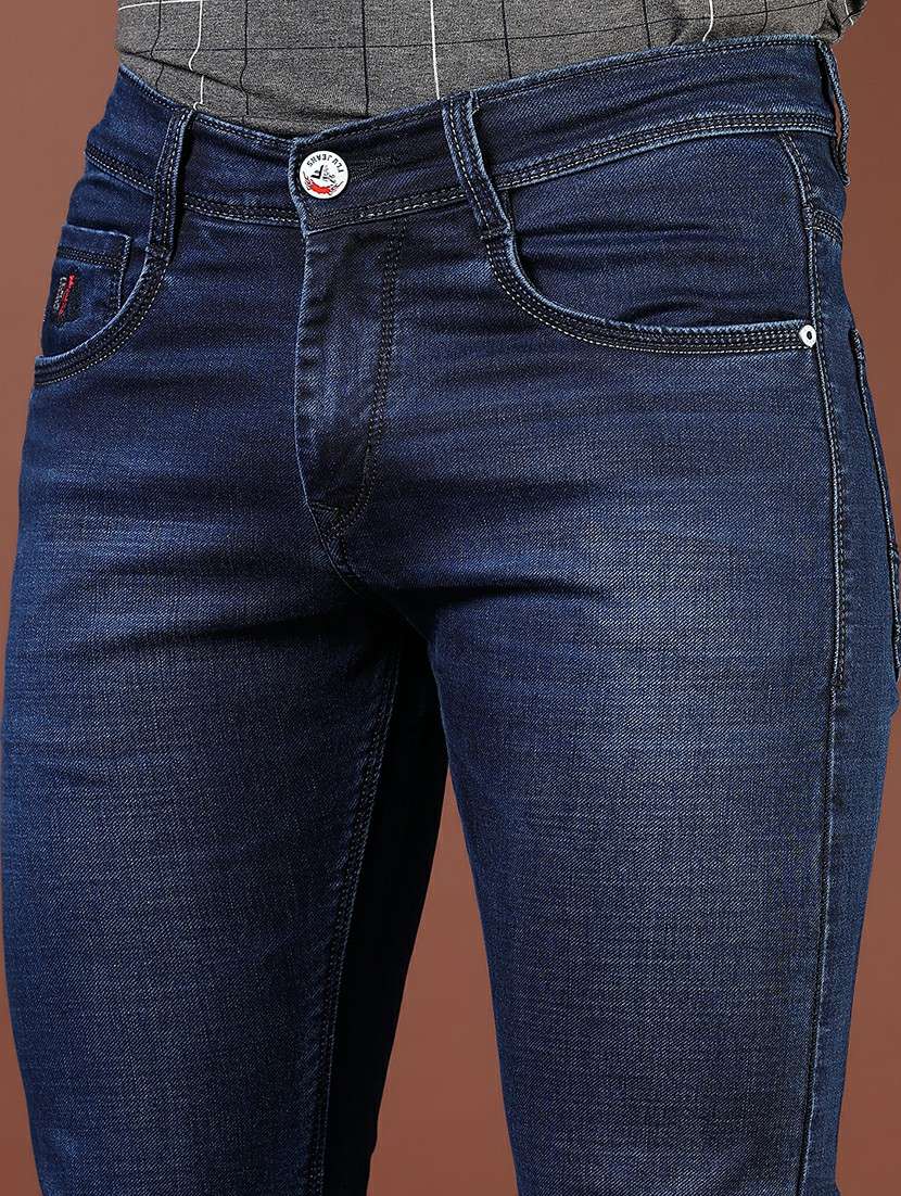 men washed mid rise full length denim jeans - 21855358 -  Standard Image - 4
