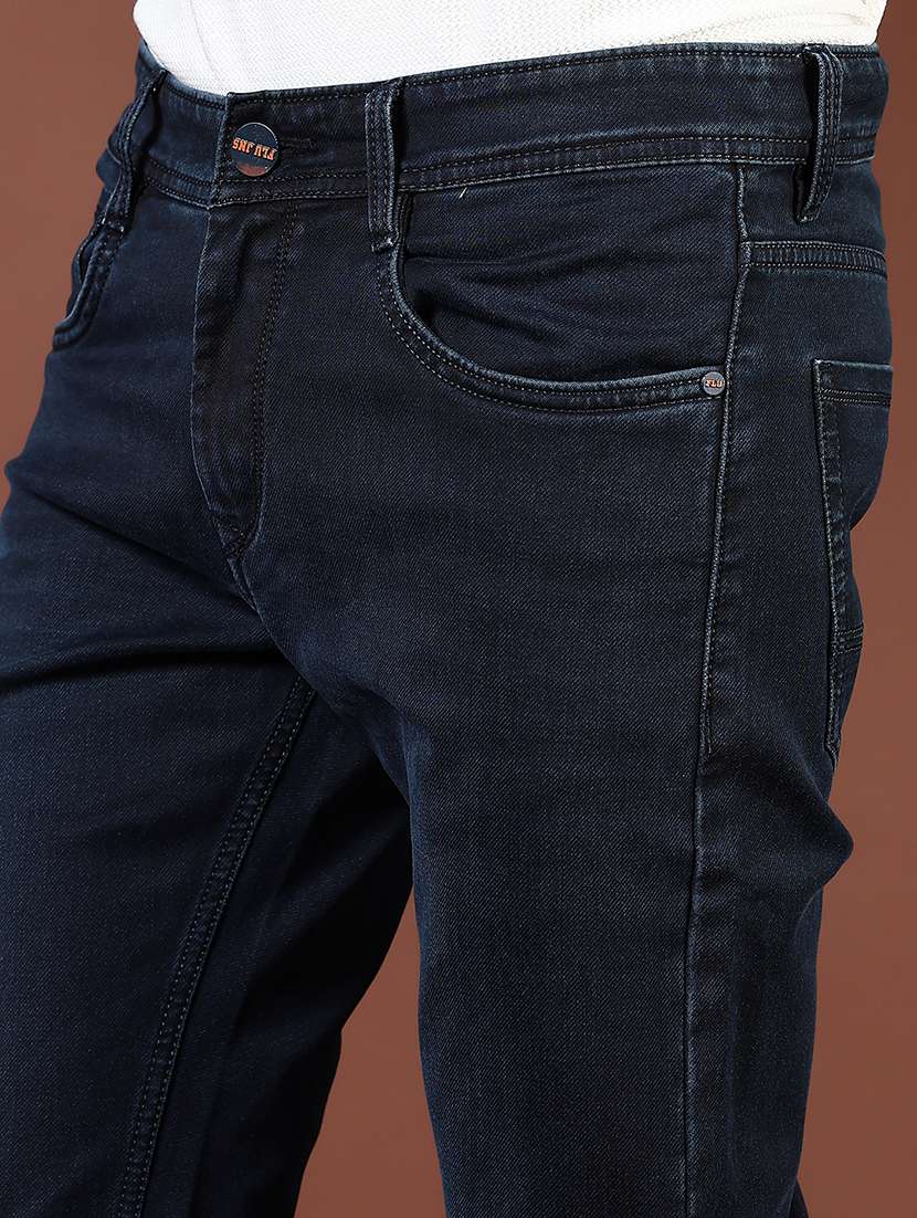 men washed mid rise full length denim jeans - 21855360 -  Standard Image - 4
