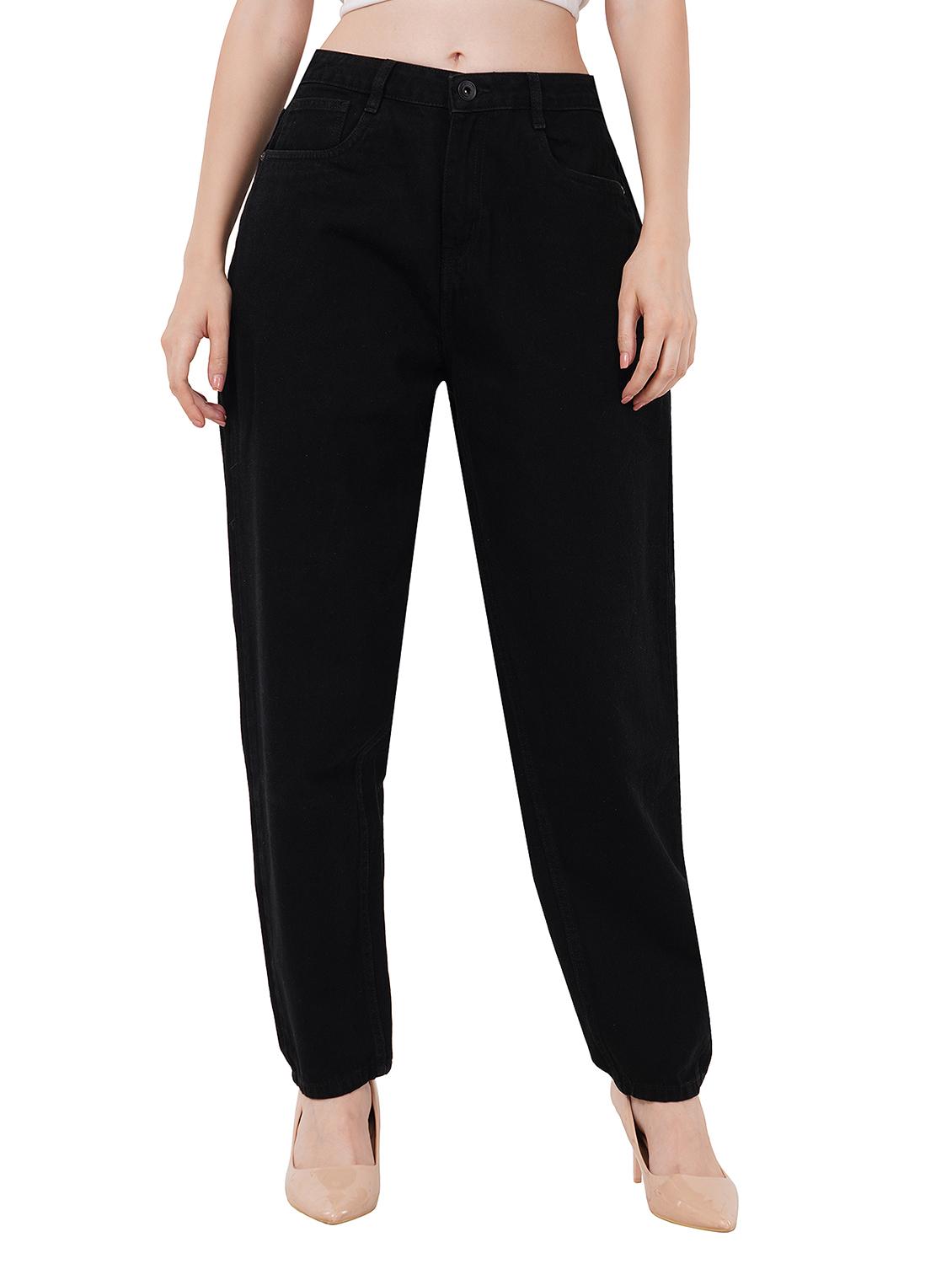 women solid high rise mom fit jean - 21855522 - Zoom Image - 0
