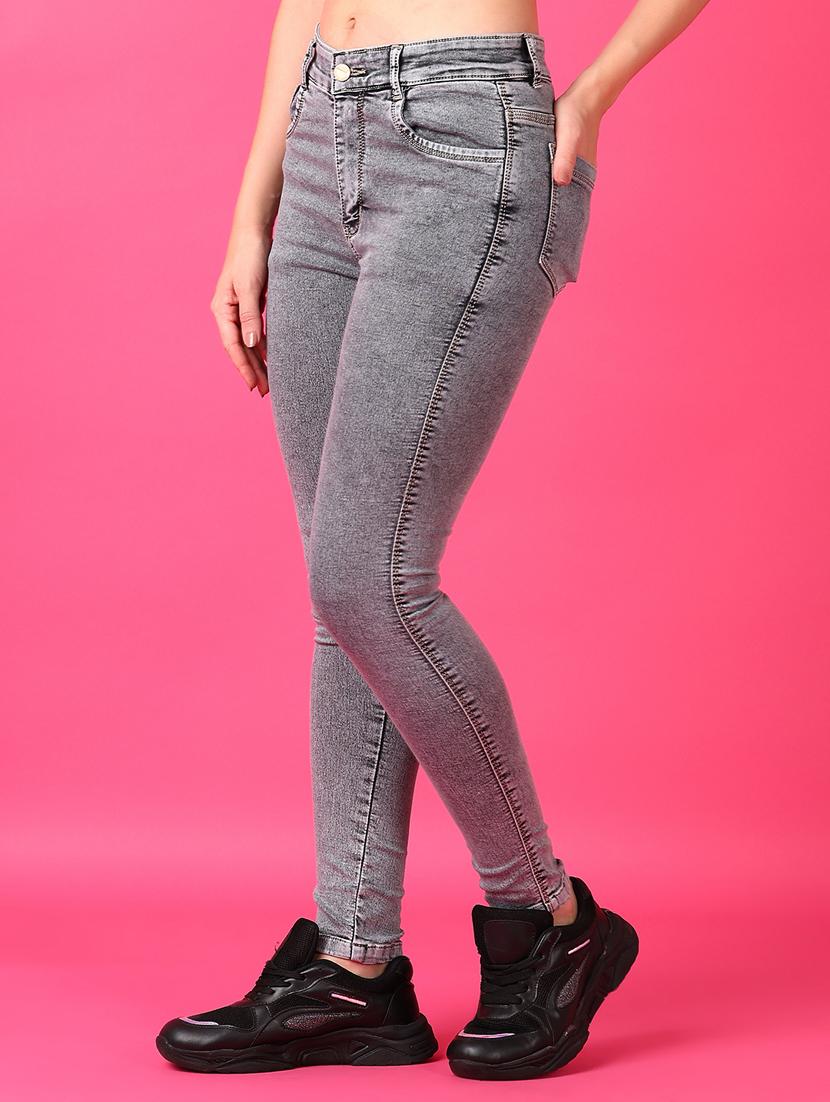 women solid mid rise slim fit jean - 21862388 - Standard Image - 1