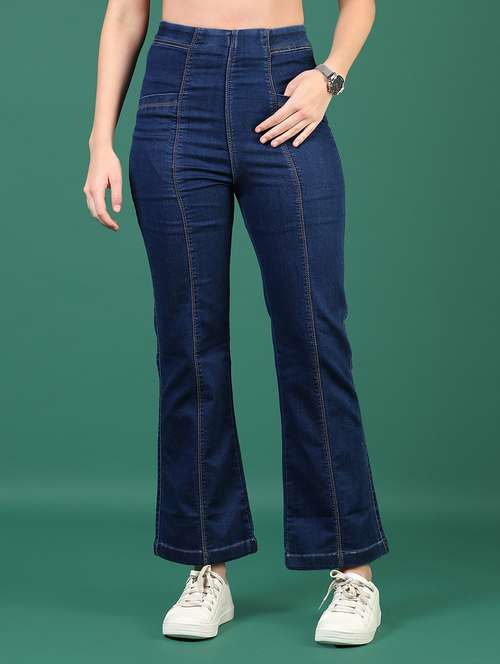 women solid mid rise bootcut jean - 21862411 -  Standard Image - 0