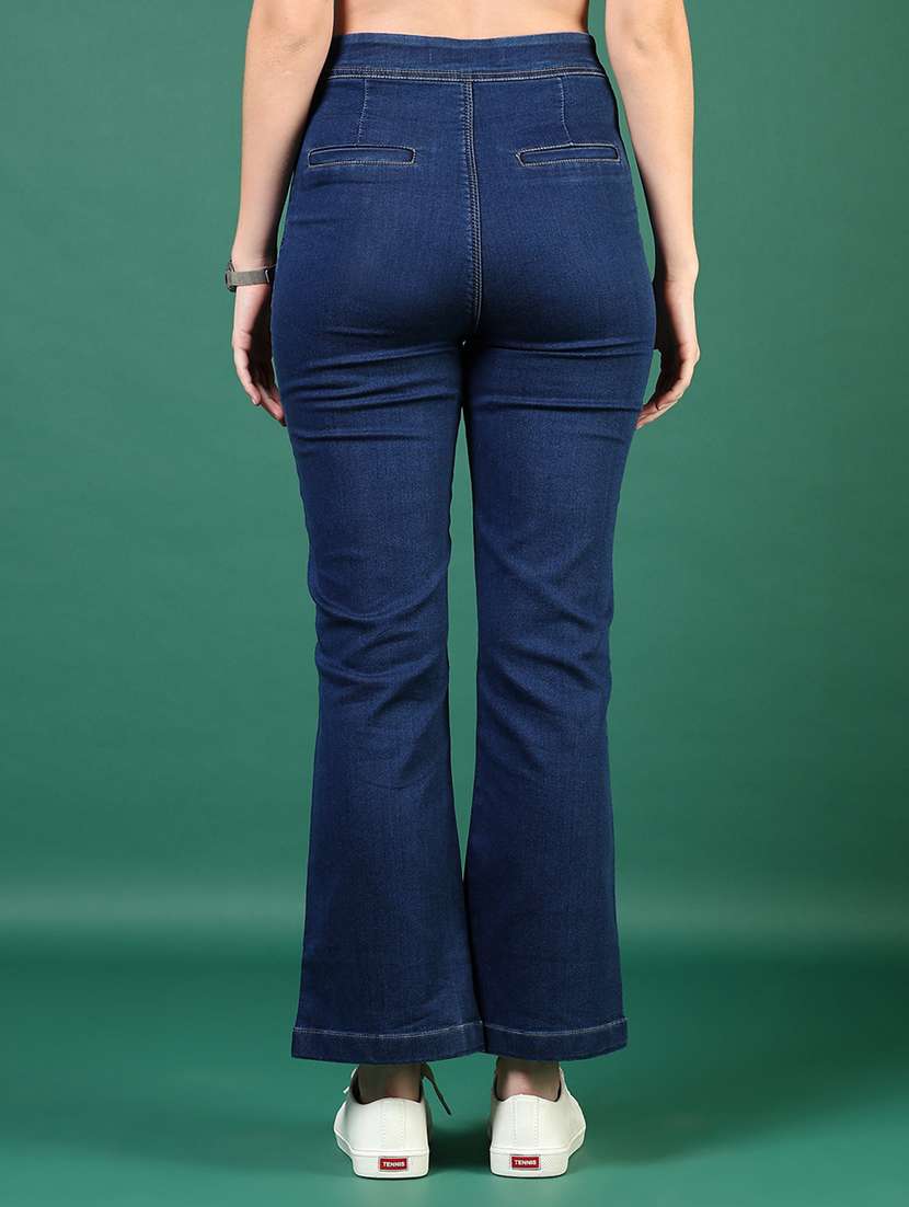 women solid mid rise bootcut jean - 21862411 - Standard Image - 4