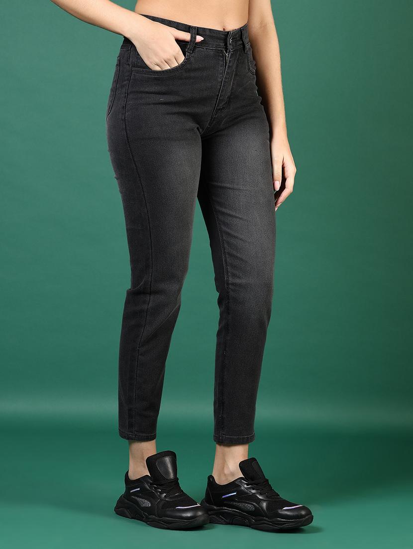 women black high rise ankle length slim fit jeans - 21862434 -  Standard Image - 1