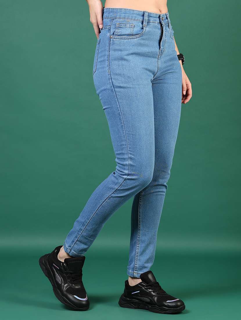 women solid mid rise slim fit jean - 21862441 -  Standard Image - 1