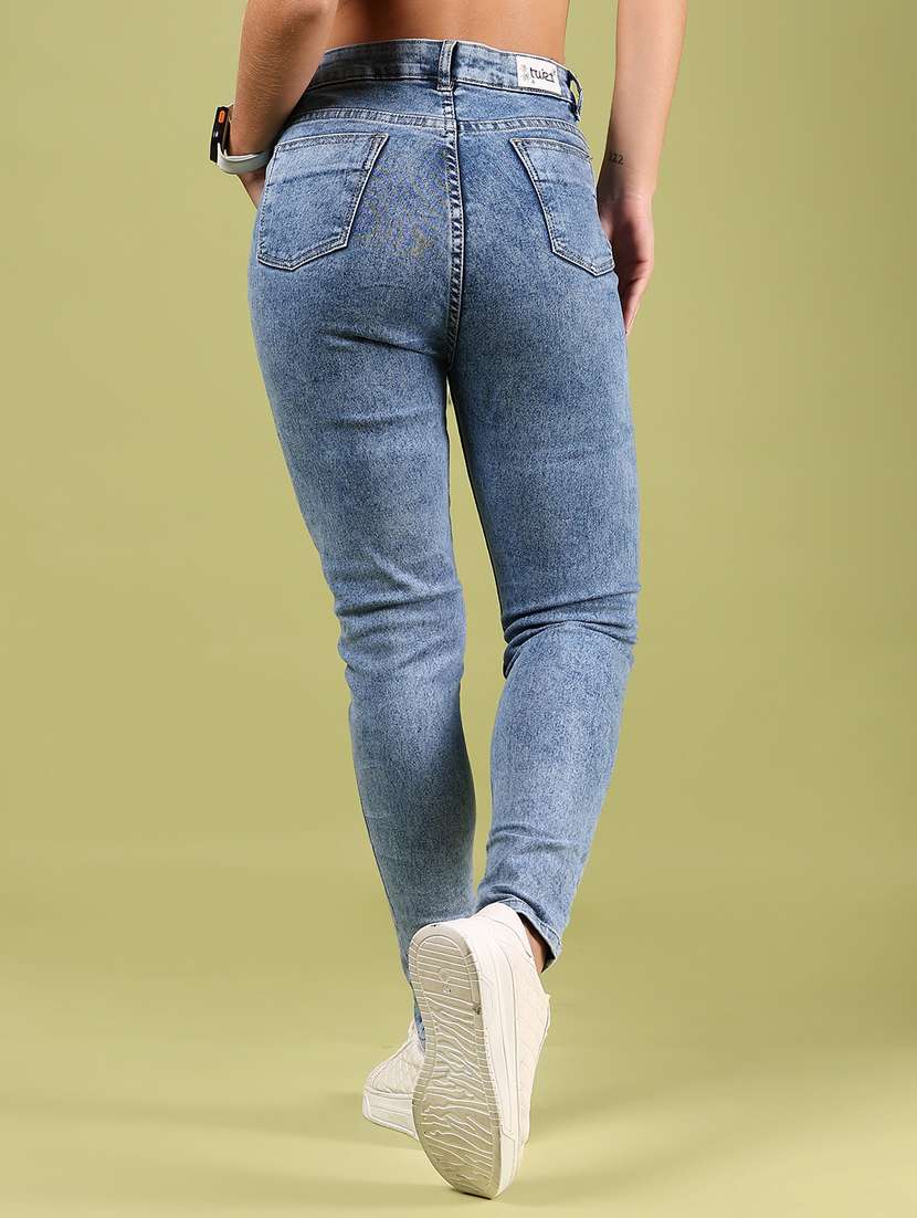 women solid mid rise skinny fit jean - 21862444 -  Standard Image - 4