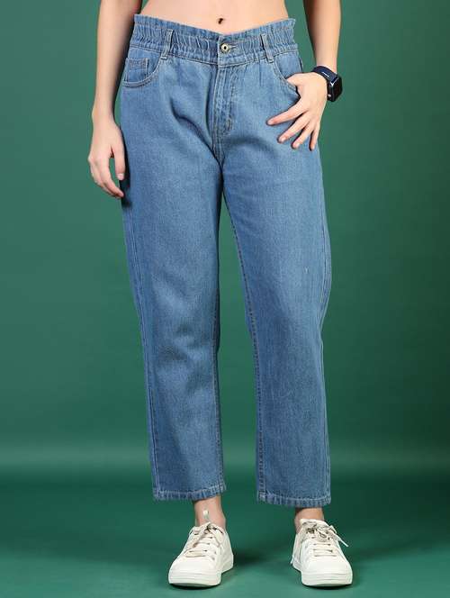 women solid mid rise straight fit jean - 21862449 -  Standard Image - 0