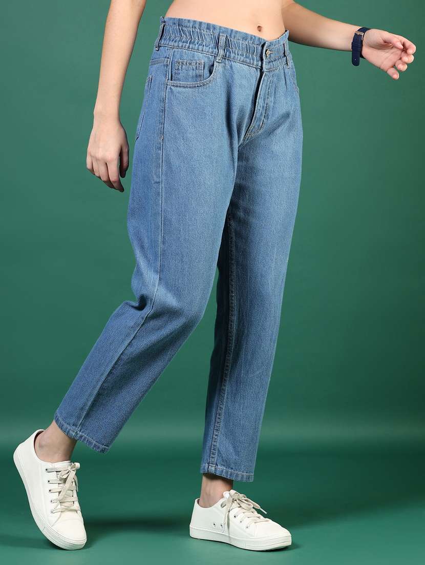 women solid mid rise straight fit jean - 21862449 -  Standard Image - 1