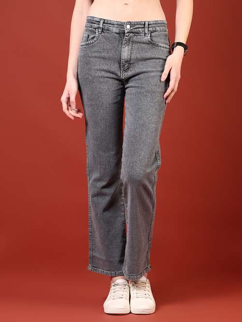 women grey solid mid rise ankle length jeans - 21862451 -  Standard Image - 0