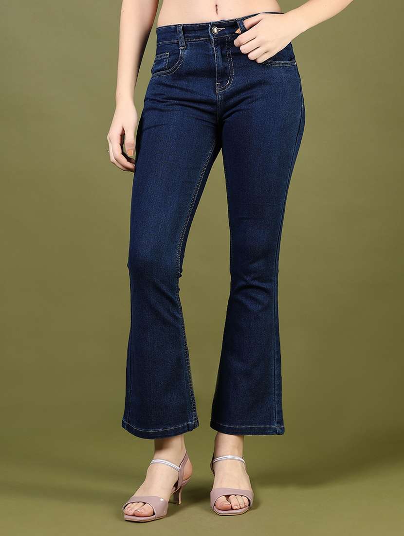 women solid mid rise bootcut jean - 21862457 - Zoom Image - 0