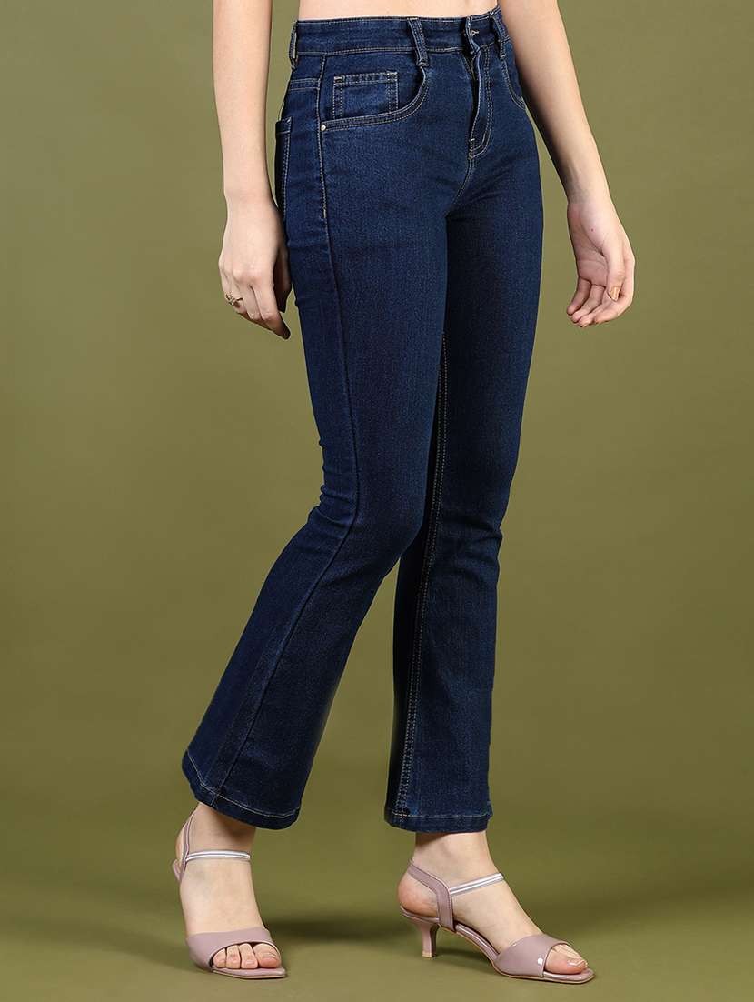 women solid mid rise bootcut jean - 21862457 - Standard Image - 1