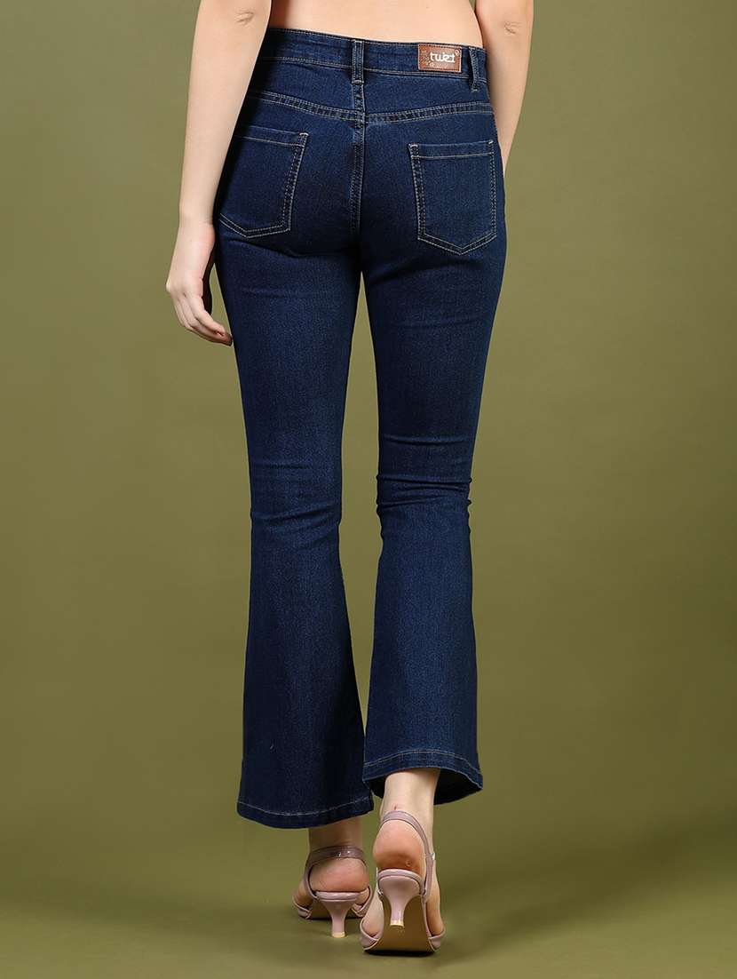 women solid mid rise bootcut jean - 21862457 - Standard Image - 4