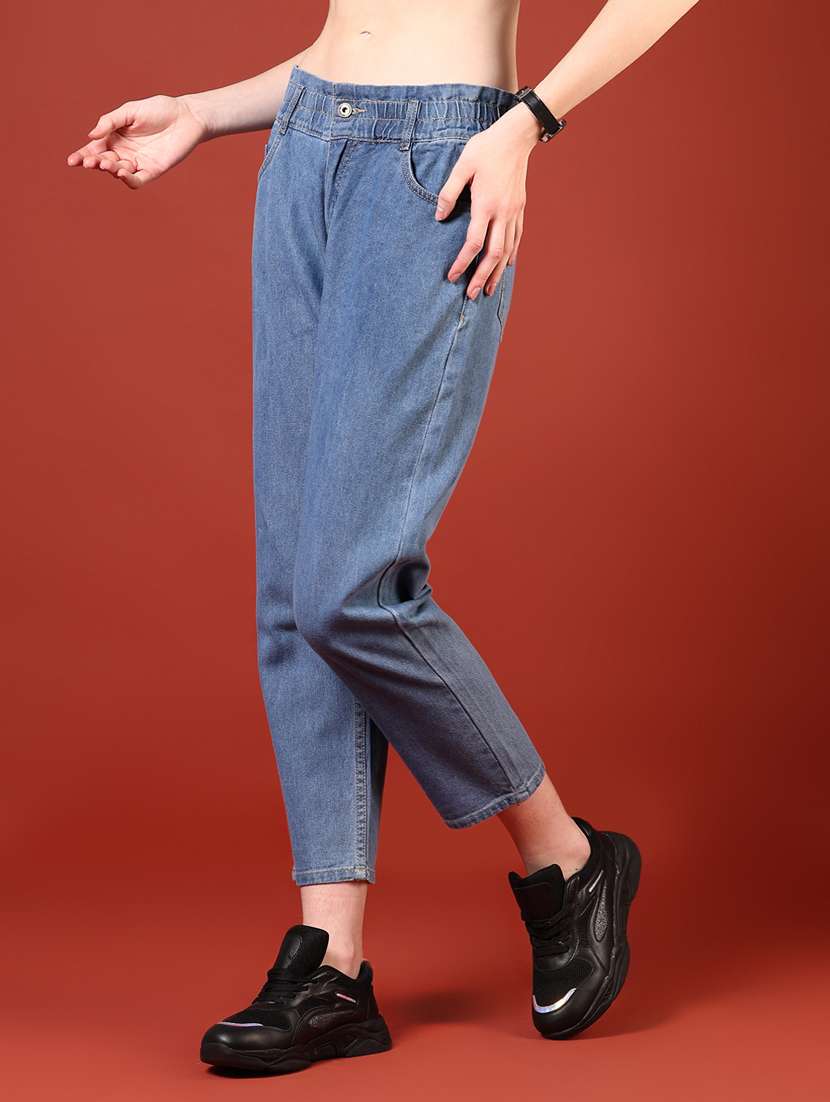 women blue low rise ankle length jeans - 21862459 -  Standard Image - 1