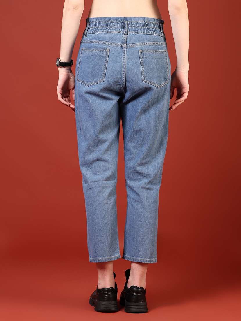 women blue low rise ankle length jeans - 21862459 -  Standard Image - 4