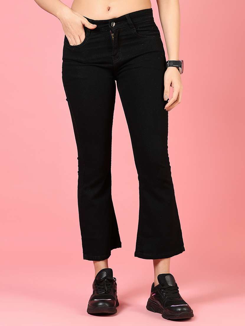 women solid mid rise bootcut jean - 21862461 -  Zoom Image - 0