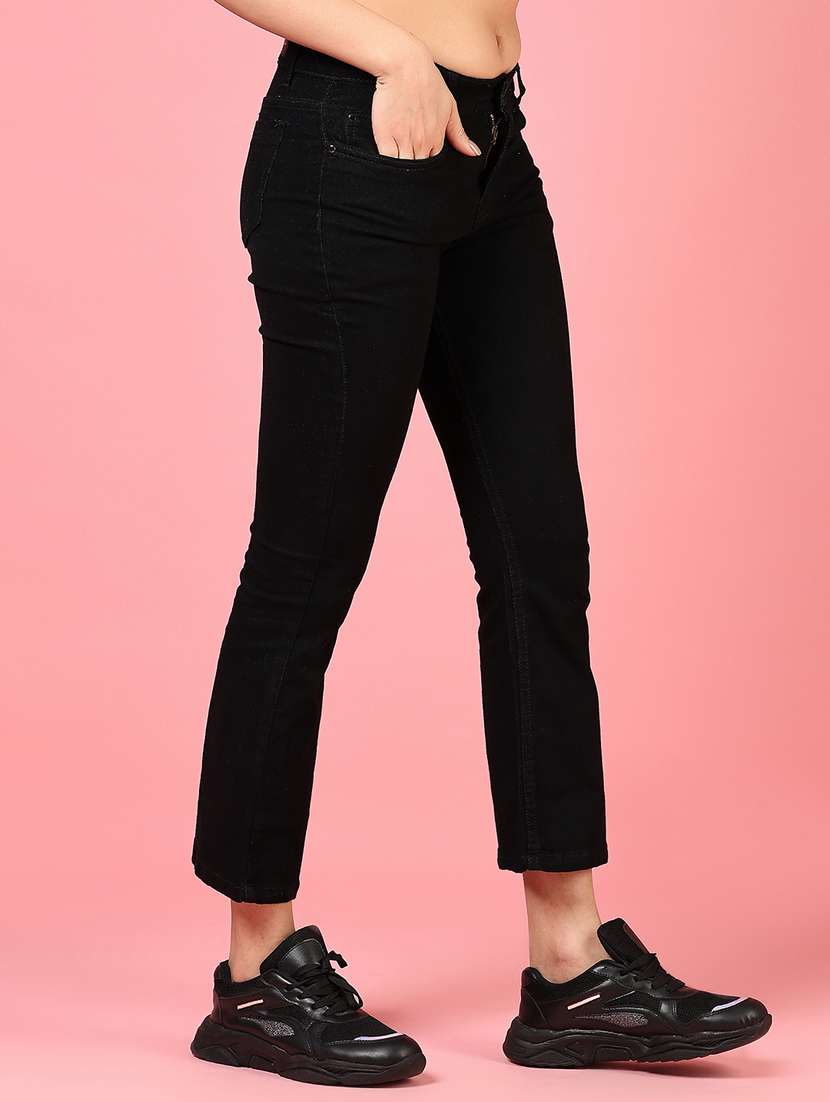 women solid mid rise bootcut jean - 21862461 - Standard Image - 1