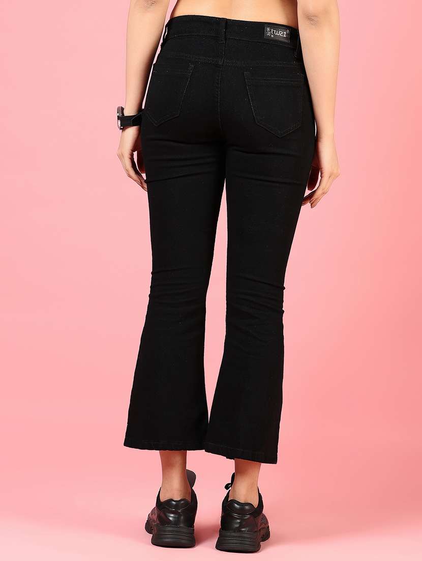 women solid mid rise bootcut jean - 21862461 - Standard Image - 4