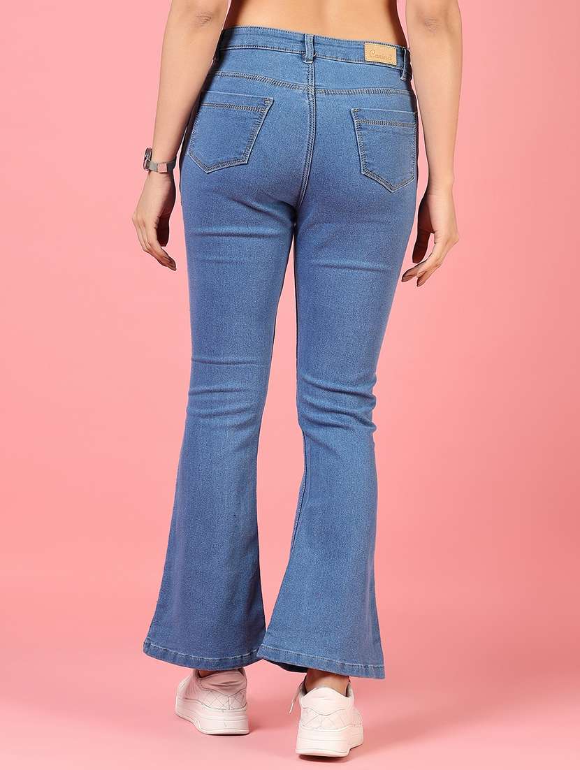 women solid mid rise bootcut jean - 21862465 -  Standard Image - 4