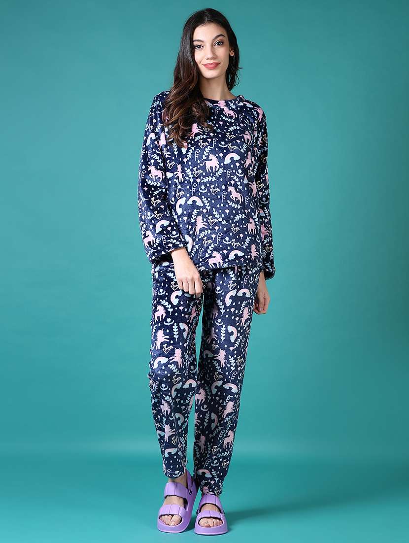 women printed nightwear pyjama set - 21863062 -  Standard Image - 1