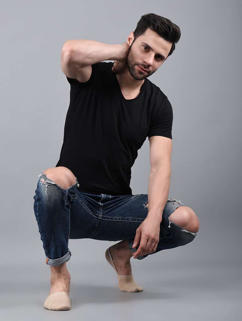 men pack of 3 solid no show socks - 21863590 -  Standard Image - 4