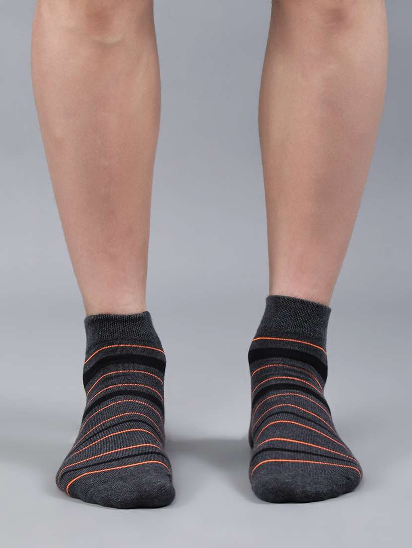 men pack of 3 striped ankle length sock - 21863681 -  Standard Image - 1